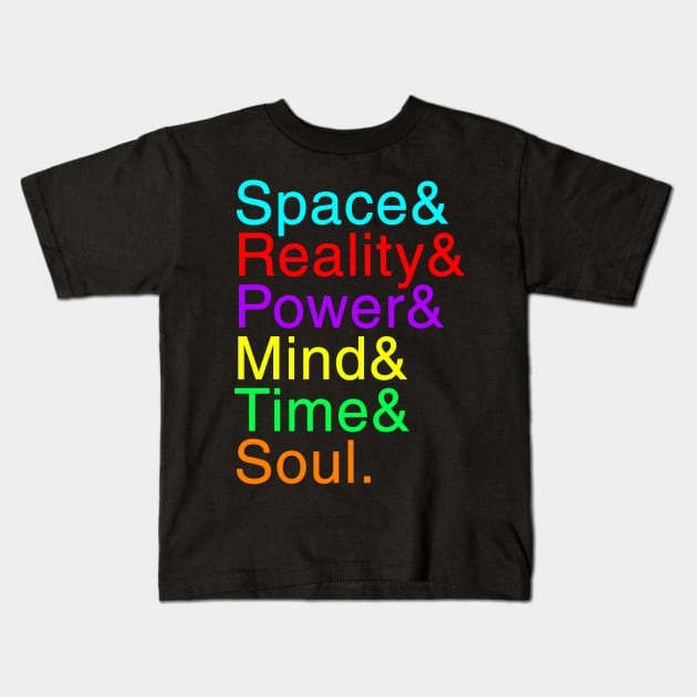 Infinity Gems/Stones Helvetica Ampersand Kids T-Shirt by Fanboys Anonymous